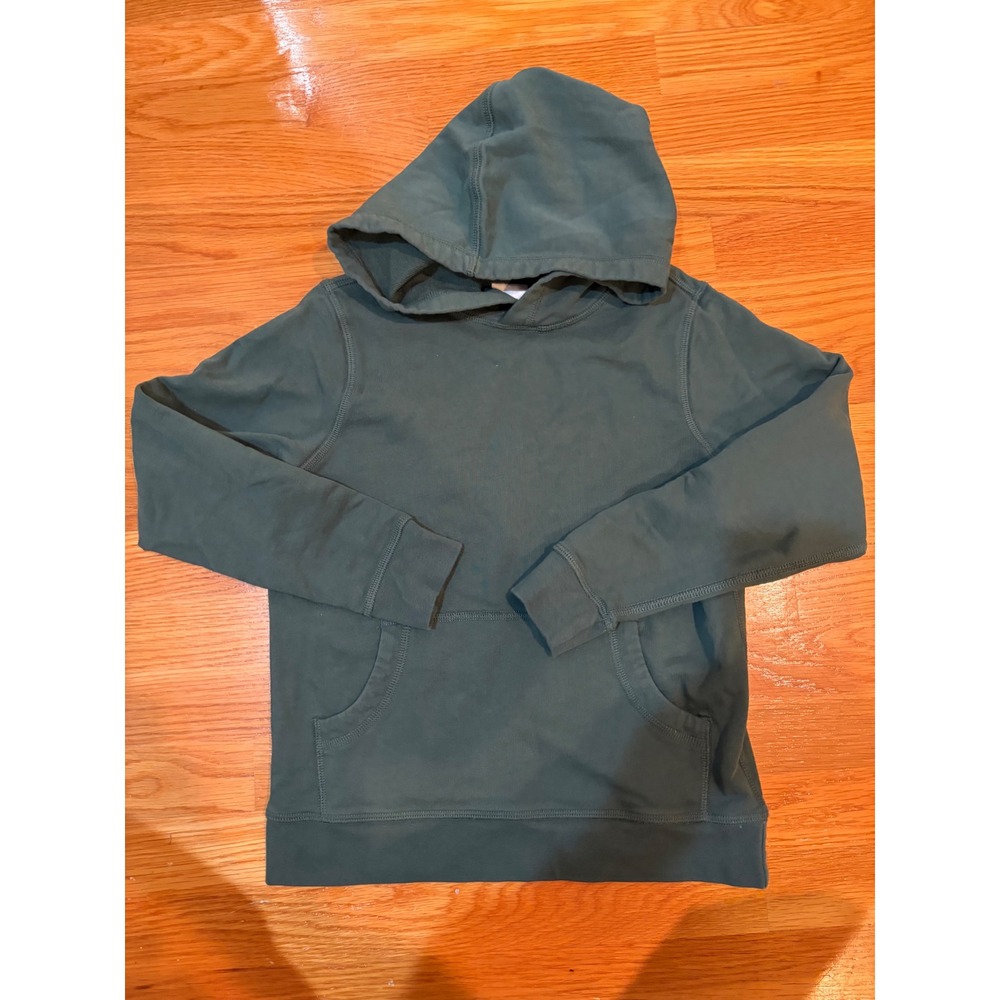 Hanna Andersson Kids US 8 130cm Dark Green French Terry Pullover Hoodie 67986